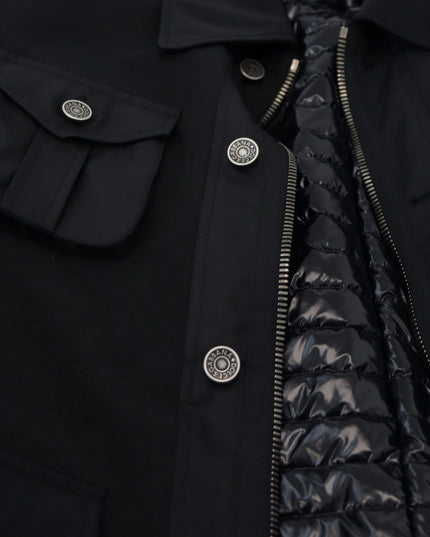 Dolce & Gabbana Black Wool Collared Full Zip Jacket