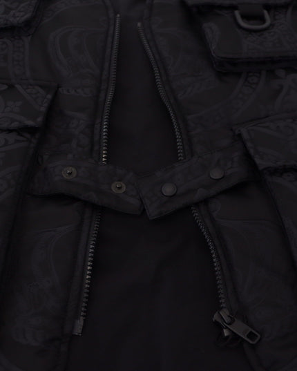 Dolce & Gabbana Black Nylon Full Zip Sleeveless Jacket