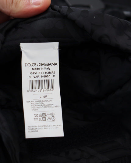 Dolce & Gabbana Black Nylon Full Zip Sleeveless Jacket