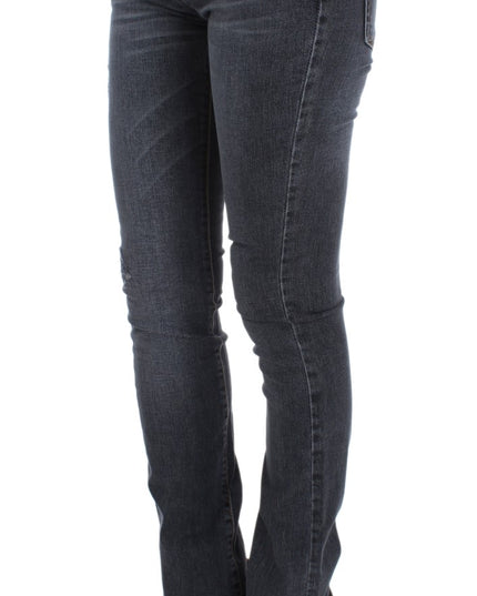 Cavalli Blue Wash Cotton Blend Slim Fit Jeans