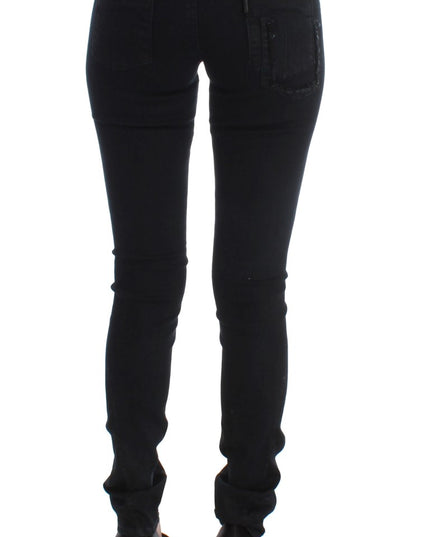 Costume National Black Cotton Slim Fit Denim Jeans