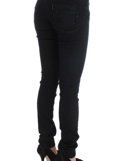 Costume National Black Cotton Slim Fit Denim Jeans