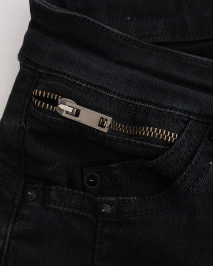 Costume National Black Cotton Slim Fit Denim Jeans