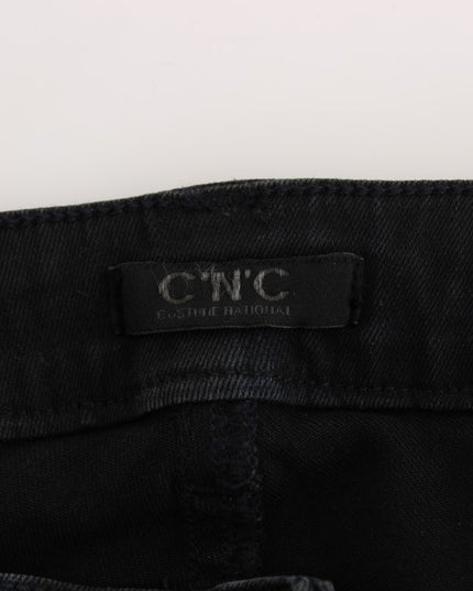 Costume National Black Cotton Slim Fit Denim Jeans