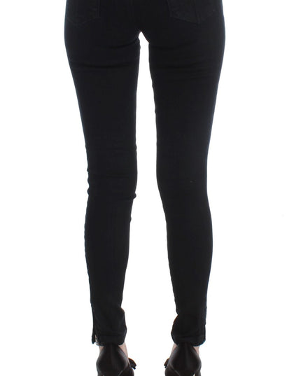 Costume National Black Cotton Slim Fit Denim Jeans