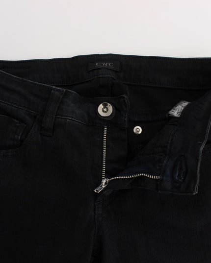 Costume National Black Cotton Slim Fit Denim Jeans