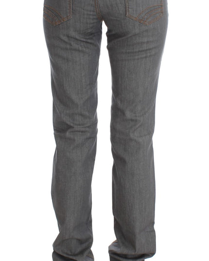 Costume National Gray Cotton Regular Fit Denim Jeans