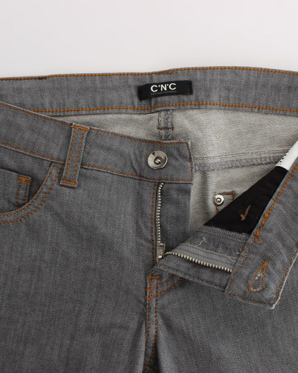 Costume National Gray Cotton Regular Fit Denim Jeans