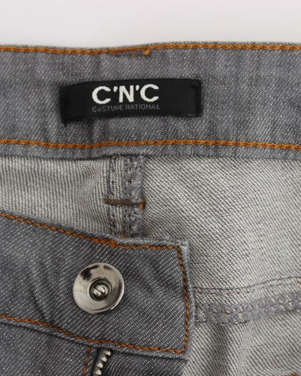 Costume National Gray Cotton Regular Fit Denim Jeans