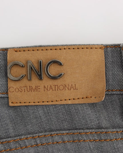 Costume National Gray Cotton Regular Fit Denim Jeans