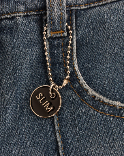 Costume National Blue Cotton Slim Fit Cropped Jeans