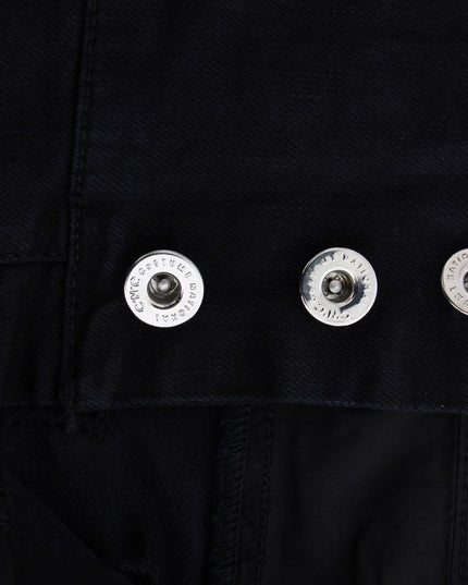 Costume National Black Cotton Slim Fit Cropped Jeans