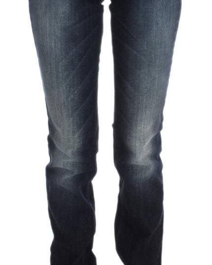 Costume National Blue Cotton Slim Fit Bootcut Jeans