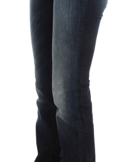 Costume National Blue Cotton Slim Fit Bootcut Jeans