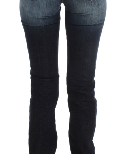 Costume National Blue Cotton Slim Fit Bootcut Jeans