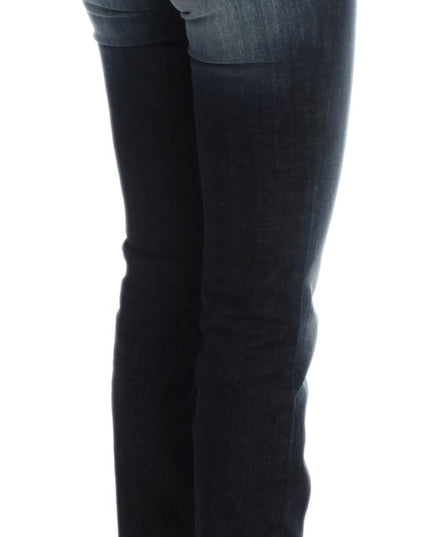 Costume National Blue Cotton Slim Fit Bootcut Jeans