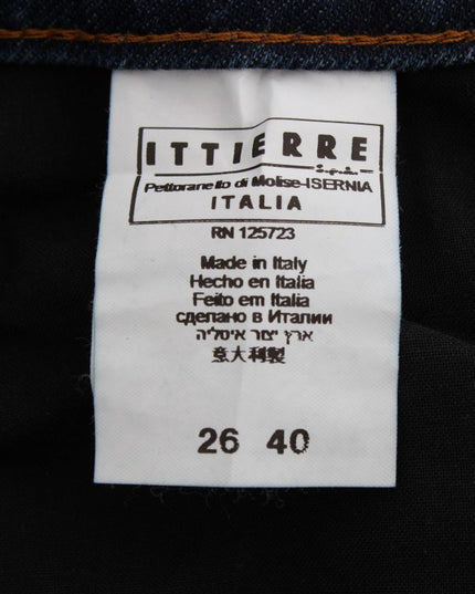 Costume National Blue Cotton Blend Bootcut Jeans