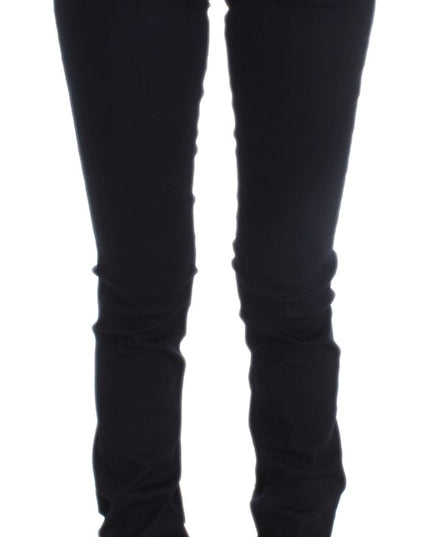 Costume National Blue Cotton Blend Slim Fit Jeans