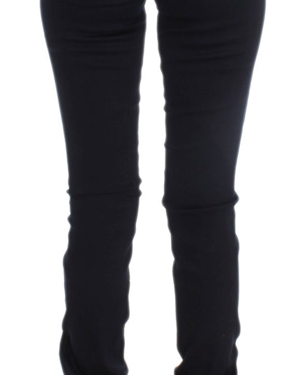 Costume National Blue Cotton Blend Slim Fit Jeans