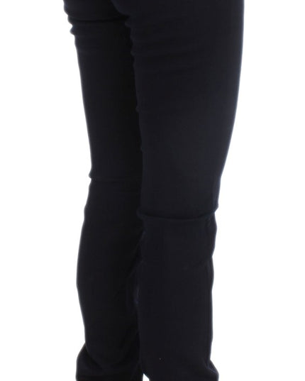 Costume National Blue Cotton Blend Slim Fit Jeans