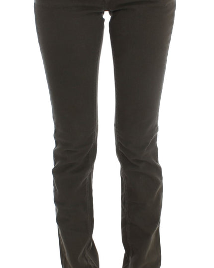 Costume National Green Cotton Blend Slim Fit Jeans