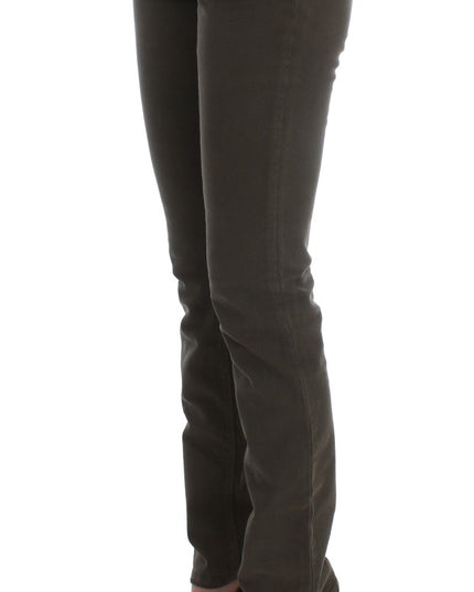 Costume National Green Cotton Blend Slim Fit Jeans