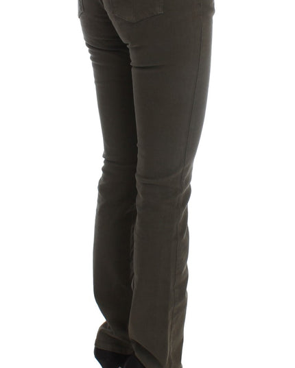 Costume National Green Cotton Blend Slim Fit Jeans