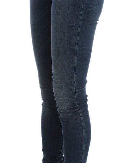 Costume National Blue Cotton Blend Slim Fit Jeans