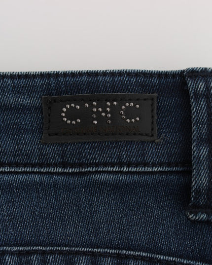 Costume National Blue Cotton Blend Slim Fit Jeans