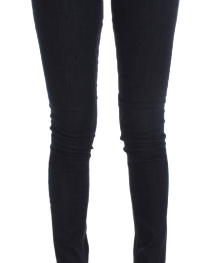 Costume National Blue Cotton Blend Slim Fit Jeans