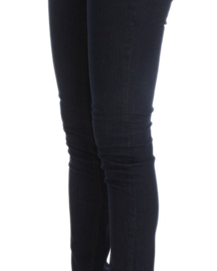 Costume National Blue Cotton Blend Slim Fit Jeans