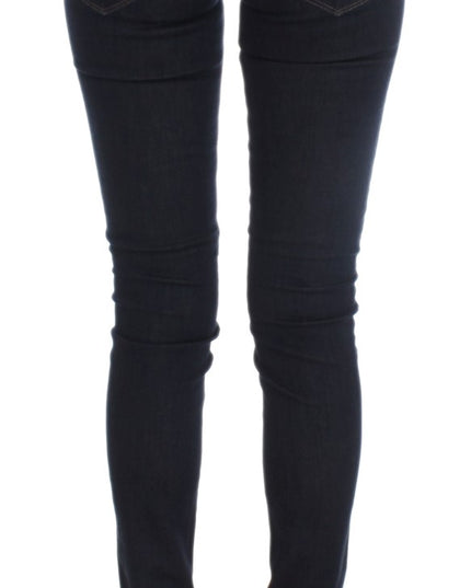 Costume National Blue Cotton Blend Slim Fit Jeans