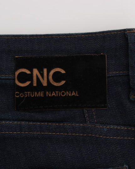 Costume National Blue Cotton Blend Slim Fit Jeans