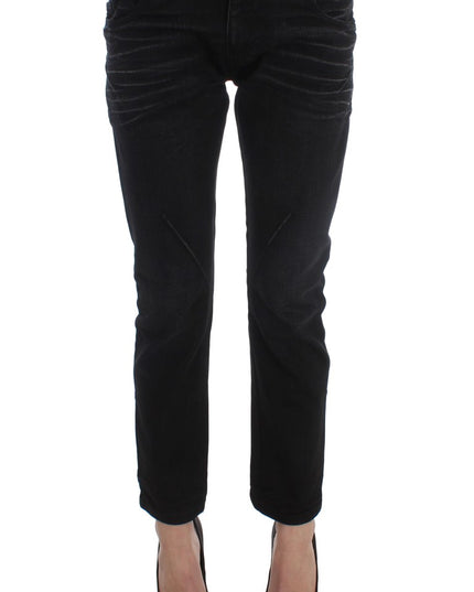 Costume National Black Cotton Slouchy Slims Fit Jeans