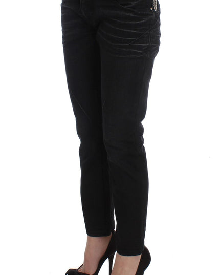 Costume National Black Cotton Slouchy Slims Fit Jeans