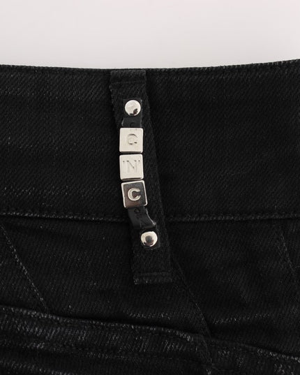 Costume National Black Cotton Slouchy Slims Fit Jeans