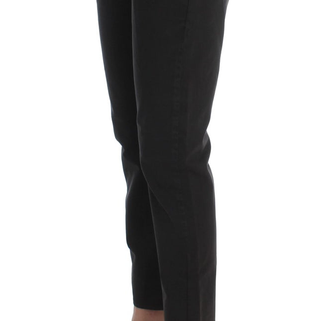 Costume National Black Cotton Capri Cropped Denim Jeans