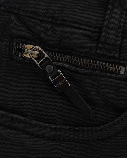 Costume National Black Cotton Capri Cropped Denim Jeans