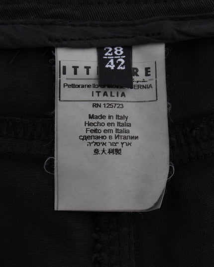 Costume National Black Cotton Capri Cropped Denim Jeans