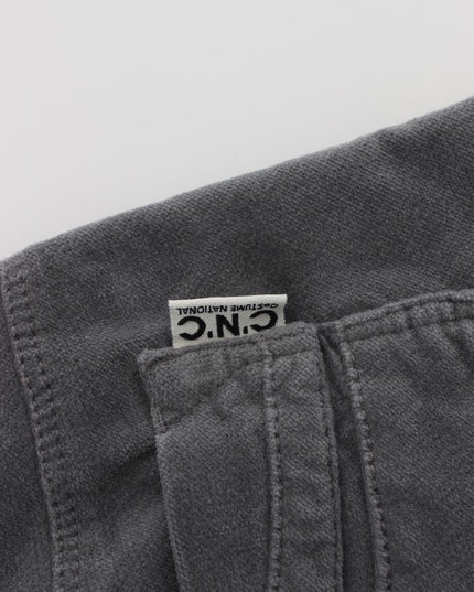 Costume National Gray Cotton Super Slim Corduroys Jeans