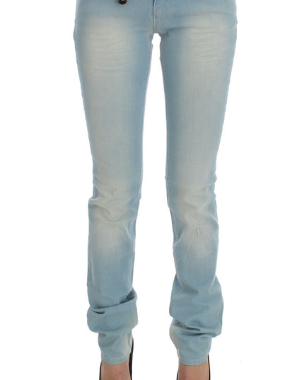 Costume National Blue Cotton Blend Super Slim Fit Jeans