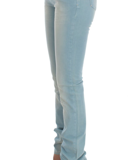 Costume National Blue Cotton Blend Super Slim Fit Jeans