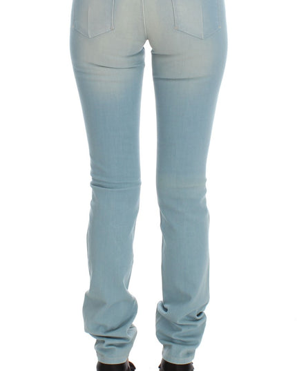 Costume National Blue Cotton Blend Super Slim Fit Jeans