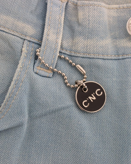 Costume National Blue Cotton Blend Super Slim Fit Jeans