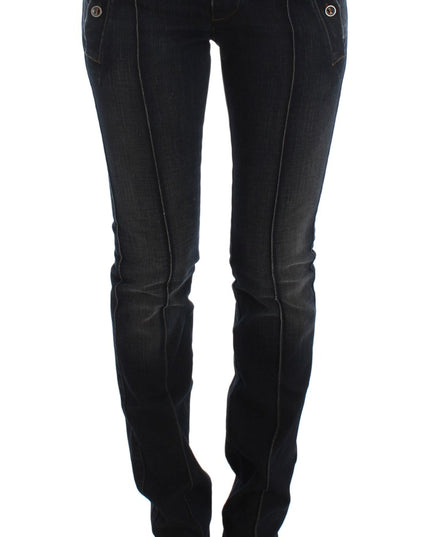 Ermanno Scervino Blue Wash Cotton Slim Fit Jeans