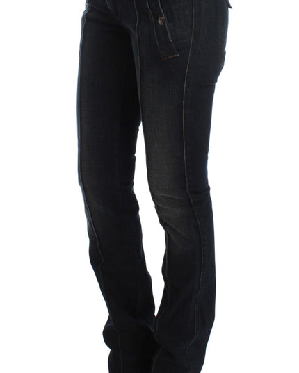 Ermanno Scervino Blue Wash Cotton Slim Fit Jeans