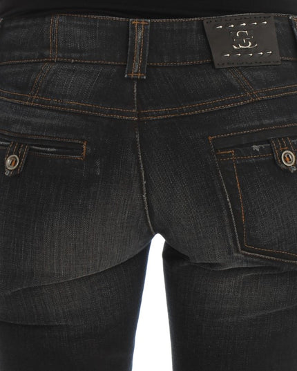 Ermanno Scervino Blue Wash Cotton Slim Fit Jeans