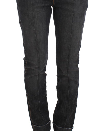 Ermanno Scervino Gray Cotton Slim Fit Denim Jeans