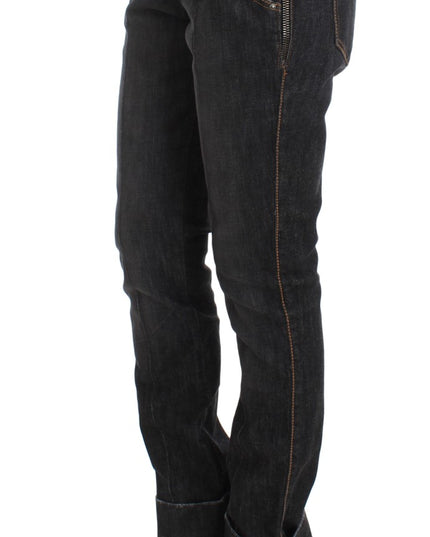 Ermanno Scervino Gray Cotton Slim Fit Denim Jeans