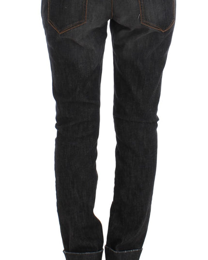 Ermanno Scervino Gray Cotton Slim Fit Denim Jeans